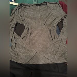 Banana Republic Gray Long Sleeve Top